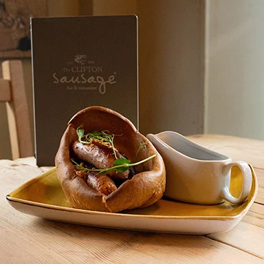 Sausages and Yorkshire pudding